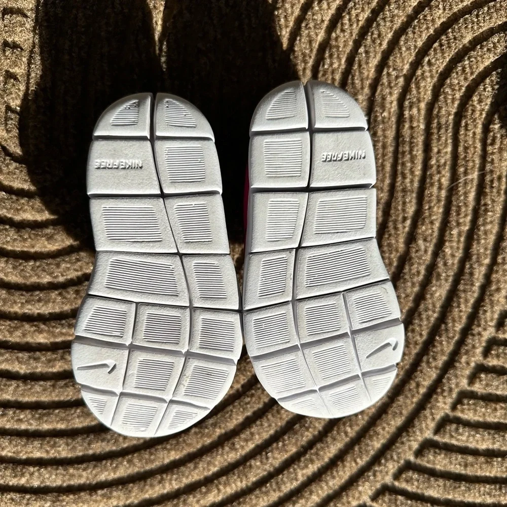 Nike Free Pink and Gray Girls Sneakers 7C